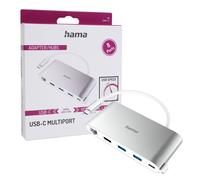 Hama 00200111 hub di interfaccia USB 3.2 Gen 1 (3.1 Gen 1) Type-C 5000 Mbit/s Argento, Bianco