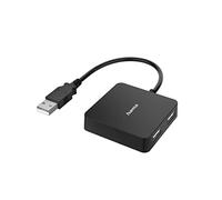 Hama Hub USB 4 porte – USB 2.0, 480 Mbit/s – Nero