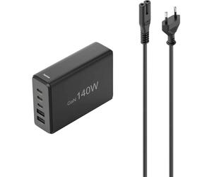 Hama USB-Ladestation 5 Ports, GaN, Schnellladegerät, 3xUSB-C, 2xUSB-A, PD, 140