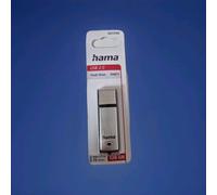 HAMA USB Stick "Fancy", USB 2.0, 128 GB, 15MB/s, Nero/Argento 28516615 Nuovo Ovp