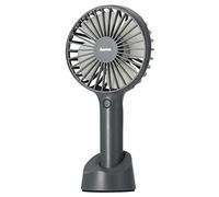 Hama | Ventilatore portatile con batteria ricaricabile tramite USB, 3 velocità, supporto smartphone