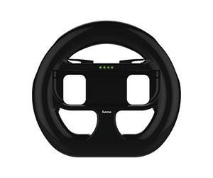 Hama Volante XXL per Nintendo Switch (diametro 15,50 cm, connettore bluetooth, display del giocatore a LED, 2 pezzi) nero