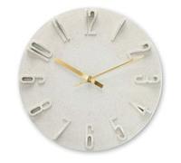 Hama Wanduhr Korfu O 30 cm Quarzuhr analog 3D-Ziffern Beige Wanduhr 00185880