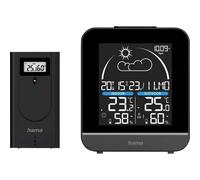 Hama Wetterstation La Gomera, mit Außensensor, Funk, Wecker, Schwarz 00222218