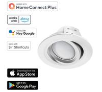 Hama Wifi LED Faretto da Incasso 5W/32W Bianco WLAN Lampadina App-Steuerung ECC [EEK: G]