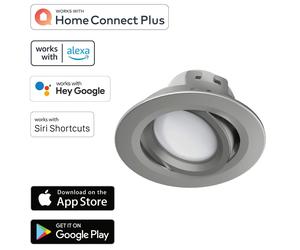 Hama WiFi LED Spot Incasso 5W 78mm Grigio 1 Luce App Alexa Google