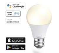 Hama WLAN Led-lampe E27 10W 60W Pera Dimmerabili App-Steuerung per Alexa Google [EEK: G]