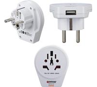 Hama World to Europe USB adattatore per presa di corrente Universale Bianco