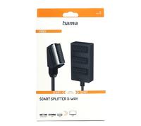 Hama x Scart 3-Fach Commutatore Box Cavo Scart Adattatore 1 > 3 TV Av Maschio