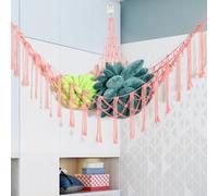 Hamaca de red o peluche estilo bohemio, grande, de 55 pulgadas, de macram