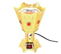 HAMAGI Bruciatore di incenso | Incensiere Elettrico a Forma Esagonale con Borchie Metalliche - Decorazione e fragranza per la casa degli uffici, Adatta per Oli Essenziali per aromaterapia, Uso