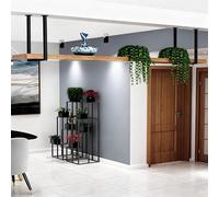 Hamankim Mensola da soffitto/scaffali portaoggetti, mensole sospese a 2 livelli, porta pentole e padelle per la cucina, portabottiglie, porta piante e fiori, organizer multiuso(1-layer 80x30x40cm)