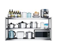 Hamankim Scaffalatura resistente, in acciaio inox, decorativa, da cucina, 3 ripiani, da parete, per garage, ufficio, ristorante, magazzino (90 x 35 x 75 cm)