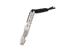 Hamans Barra a leva in titanio EDC con estrattore per unghie, funzione apribottiglie, con clip tascabile strumento EDC (grigio)