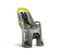 Hamax Amaze - Seggiolino per bicicletta per bambini, con adattatore per il trasporto, colore: grigio chiaro con imbottitura grigio chiaro e lime