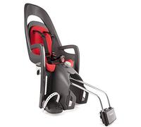 HAMAX - Seggiolino Bambini per Bicicletta con Blocco Cintura di Sicurezza, Multicolore (Grey/Red), Standard