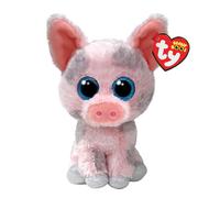 Ty - peluche - beanie boos - hambo - maialino rosa - occhi glitter - il peluche con gli occhi grandi scintillanti - 15 cm - 37318