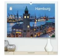 Hamburg (hochwertiger Premium Wandkalender 2026 DIN A2 quer), Kunstdruck in Hochglanz: Eine fotografische Reise durch das abendliche Hamburg