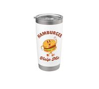 Hamburger Aiutami Retro Sarcastico Bicchiere termico in acciaio inox doppia parete