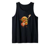 Hamburger eccitato con Chitarra Rock Canotta
