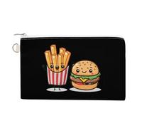 Hamburger hamburger fast food patatine fritte portamonete borsa di tela alla moda borsa portadocumenti borsa per cosmetici per uomo donna, stile, taglia unica, portamonete, Stile, En storlek,