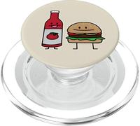Hamburger Ketchup fast food amici panino tortino hamburger PopSockets PopGrip per MagSafe