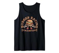Hamburger Mangiare Campione Divertente Hamburger Allenamento Retro Canotta
