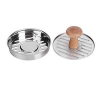 Hamburger Patty Maker in Acciaio Inossidabile dal Design Ergonomico per Barbecue Familiari, Set da 2 unità