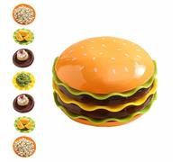 Hamburger Plates and Bowls Sets,5/7-Piece Novelty Stackable Burger Dinnerware Set,Mini Condiment Bowls for Sauce Snack Dessert,Creative Sauce Dishes For Condiment Side Dishes Bbq Party (7 layers)