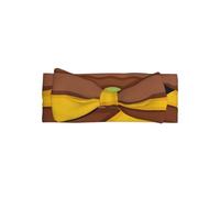 Hamburger Stack - Fascia per capelli con fiocco, morbida, elastica, per bambini da 0 a 6 mesi
