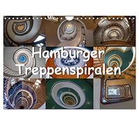 Hamburger Treppenspiralen (Wandkalender 2026 DIN A4 quer), CALVENDO Monatskalender: Hamburger Treppenspiralen von unten und oben