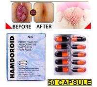 Hamdoroid Ayurvedic 50 capsule emorroidi e pile sollievo dal dolore prurito g...