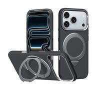 HAMEXLN Cover Magnetica per iPhone 17 PRO Max/17 Pro/17, Staffa Invisibile Antiurto Custodia PC Protezione Fotocamera Anti-Graffio Guscio,Nero,17