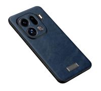 HAMEXLN Cover per Oppo Find X9/X9pro, Sottile Custodia d'Epoca Minimalista Antiurto Fotocamera Protezione Pelle Guscio,Blu,X9Pro
