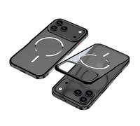 HAMEXLN Custodia Magnetica per iPhone 17 PRO Max/17 PRO/Air/17, Sottile Dissipazione del Calore Cover Protettiva Traslucida Custodia Antiurto,Nero,17