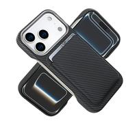 HAMEXLN Custodia Magnetica per iPhone 17 PRO Max/17 PRO/Air/17, Staccabile Portafoglio Cover Fibra di Carbonio Modello Antiurto Protettiva Caso,Nero,17