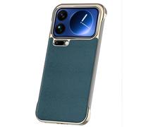 HAMEXLN Custodia per Xiaomi 17 PRO Max/17 Pro/17, Vera Pelle Cover Placcatura Senza Cornice Ultra Sottile Protezione Antiurto Guscio,Verde,17 PRO