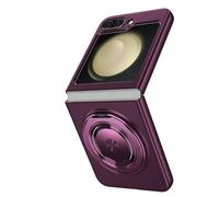 HAMEXLN Robusta Custodia per Samsung Galaxy Z Flip 6,Assorbimento Magnetico Supporto Ad Anello Cover Ricarica Wireless Protezione Fotocamera Caso,Viola,Z Flip 6