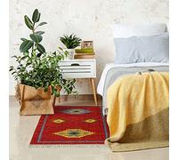 HAMID - Tappeto di Design Orientale Kilim Lori, Tappeti di Lana, Kilim Tessuti a Mano, Tappeti per Sala da Pranzo, Camera da Letto, Soggiorno, Corridoio, Salotto (D.3, 110x60 cm)