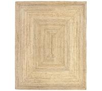 HAMID - Tappeto di Iuta Alhambra Colore Naturale, Tappeti 100% Fibra di Iuta, Intrecciato a Mano, Tappeti per Soggiorno, Sala da Pranzo, Camera da Letto, Corridoi (200x250cm)