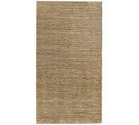 HAMID - Tappeto Giralda di Juta 100% Fibra di Iuta Naturale, Tappeti di Iuta Tappeto Morbido e Alta Resistenza, Tessuto a Mano, Soggiorno, Sala da Pranzo, Camera da Letto Tappet, Naturale (150x80cm)