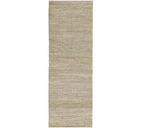 HAMID - Tappeto Giralda di Juta 100% Fibra di Iuta Naturale, Tappeti di Iuta Tappeto Morbido e Alta Resistenza, Tessuto a Mano, Soggiorno, Sala da Pranzo, Camera da Letto Tappet, Bianco (200x80cm)