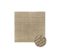 HAMID - Tappeto in Juta Alcazar 100% Fibra di Iuta Naturale, Tappeto Morbido e ad Alta Resistenza, Tessuto a Mano, Soggiorno, Camera da Letto, Tappeto Corridoio, Naturale (250x250cm)