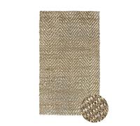 HAMID - Tappeto in Juta Alcazar 100% Fibra di Iuta Naturale, Tappeto Morbido e ad Alta Resistenza, Tessuto a Mano, Soggiorno, Camera da Letto, Tappeto Corridoio, Naturale (110x60cm)