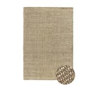 HAMID - Tappeto in Juta Alcazar 100% Fibra di Iuta Naturale, Tappeto Morbido e ad Alta Resistenza, Tessuto a Mano, Soggiorno, Camera da Letto, Tappeto Corridoio, Naturale (170x120cm)