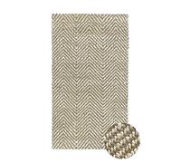 HAMID - Tappeto in Juta Alcazar 100% Fibra di Iuta Naturale, Tappeto Morbido e ad Alta Resistenza, Tessuto a Mano, Soggiorno, Camera da Letto, Tappeto Corridoio, Bianco (150x80cm)