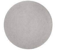HAMID Tappeto rotondo per interni/esterni Nansa, in PET riciclato, lavabile e resistente all'acqua, ecologico e sostenibile, ideale per patio, giardino o soggiorno (200x200 cm, argento)