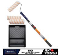 Hamilton Alabama Set Rullo Pittura 6 Pezzi Pelo Medio 9" con Asta Estensione