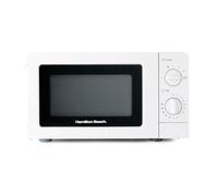 Hamilton Beach Microonde, 20L, 700W, Standard, Controlli Manuali, 6 livelli di potenza, sbrinamento rapido, timer da 30 minuti, design compatto per cucine piccole, bianco - HB70T20W