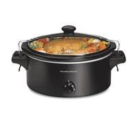 Hamilton Beach Stay or Go 33261 - Pentola portatile con coperchio, lavabile in lavastoviglie, 6 quart, colore: Nero